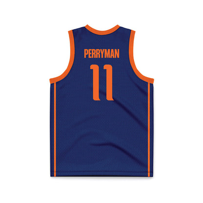 FPU - NCAA Women's Basketball : Alexa Perryman - Navy Basketball Jersey-1