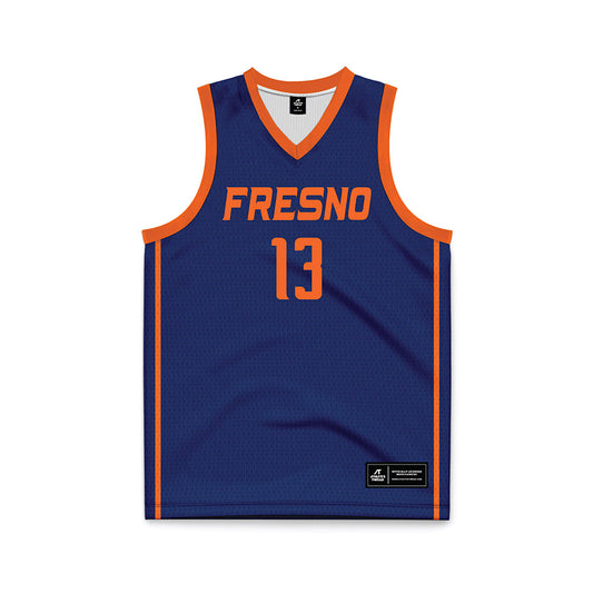FPU - NCAA Women's Basketball : Mason Long - Navy Basketball Jersey-0
