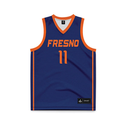 FPU - NCAA Women's Basketball : Alexa Perryman - Navy Basketball Jersey-0
