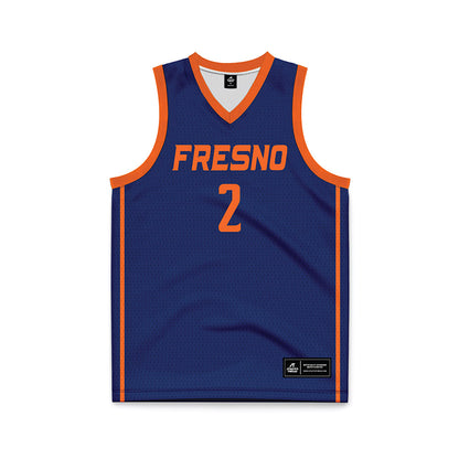 FPU - NCAA Women's Basketball : Aaliyah Seuell - Navy Basketball Jersey-0