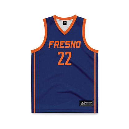 FPU - NCAA Women's Basketball : Nina Wisniewski - Navy Basketball Jersey-0