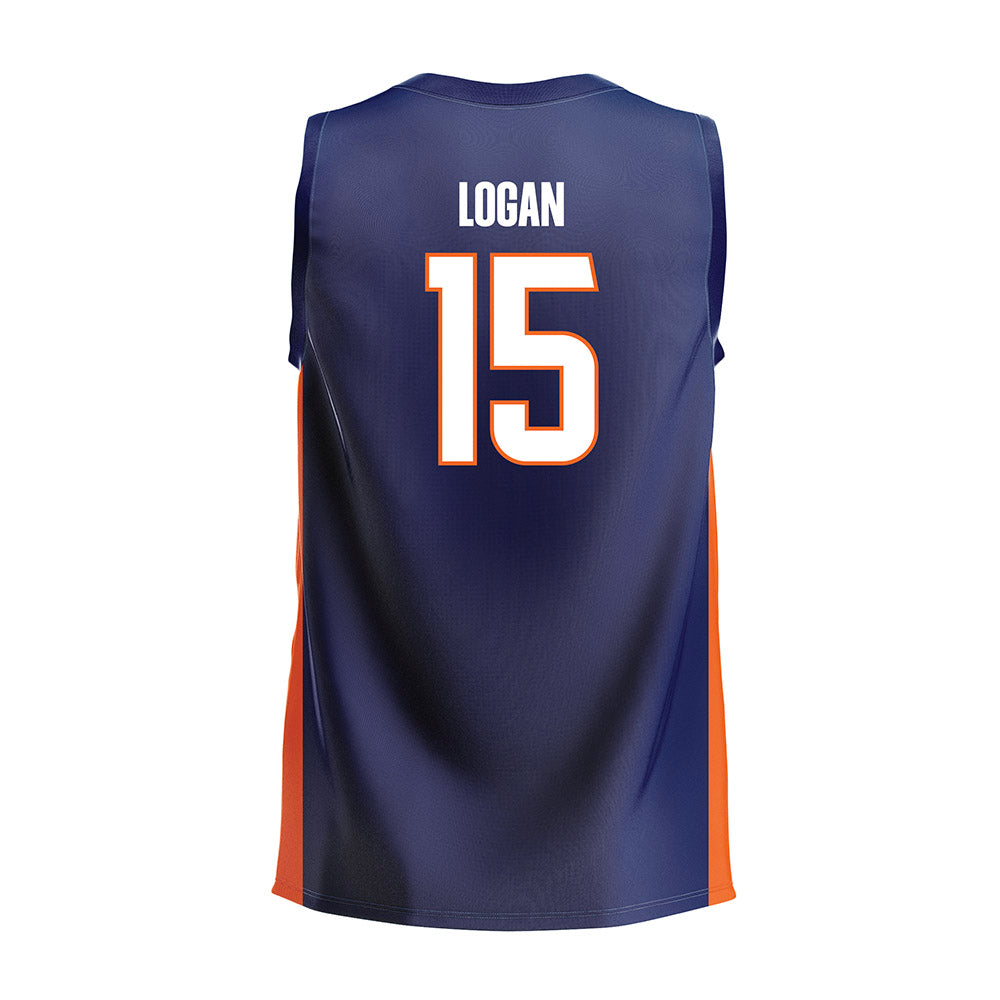 FPU - NCAA Women's Volleyball : Ashley Logan - Navy Volleyball Jersey-1