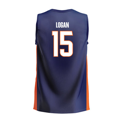 FPU - NCAA Women's Volleyball : Ashley Logan - Navy Volleyball Jersey-1