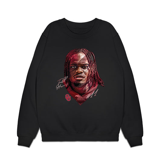 Oklahoma - NCAA Football : Trell Harris - Graphic Premium Crewneck Sweatshirt-0