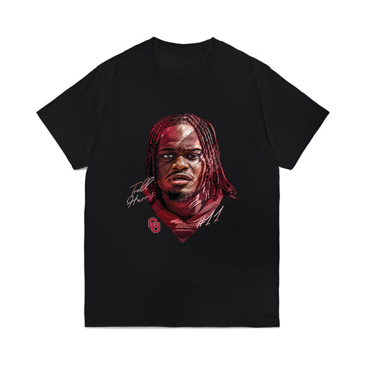 Oklahoma - NCAA Football : Trell Harris - Graphic Comfort Colors T-Shirt-0
