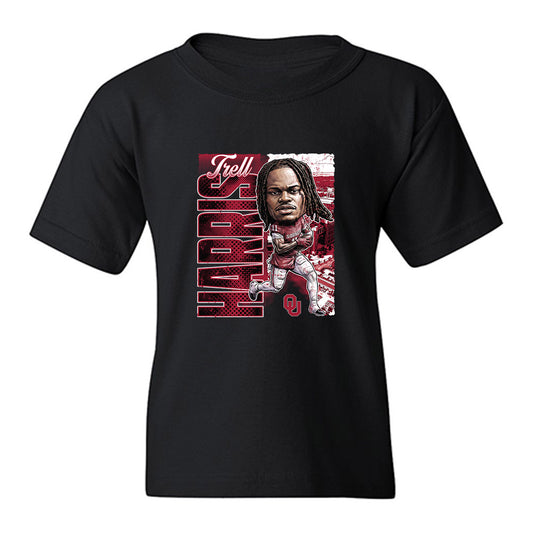 Oklahoma - NCAA Football : Trell Harris - Caricature Youth T-Shirt-0