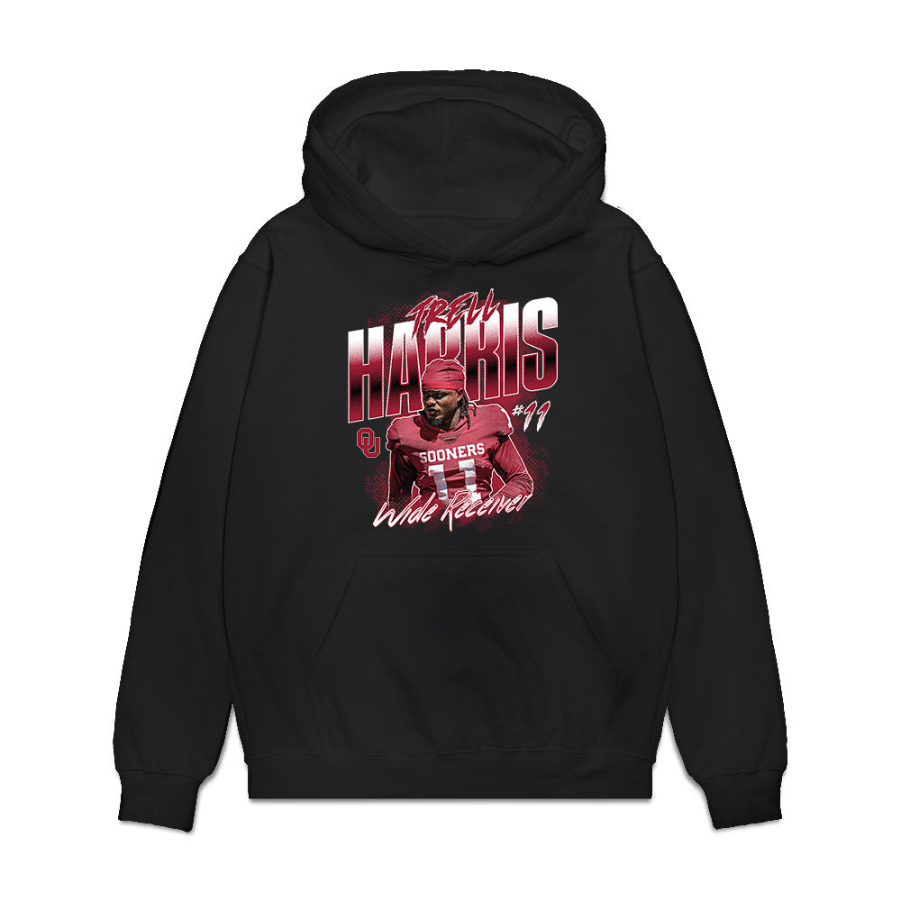 Oklahoma - NCAA Football : Trell Harris - Collage Premium Hooded Sweatshirt-0