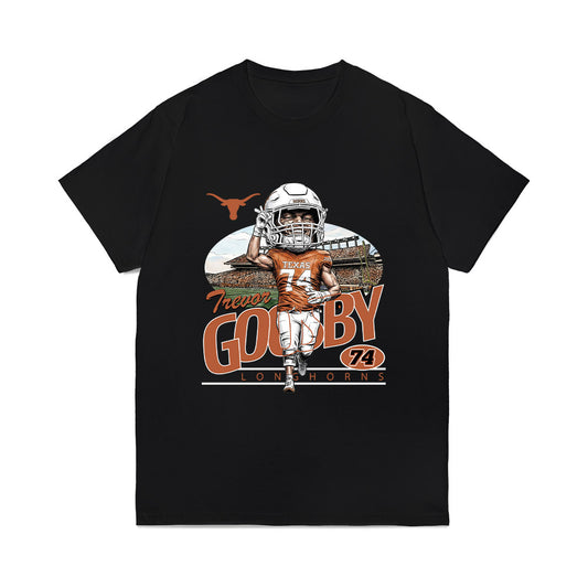 Texas - NCAA Football : Trevor Goosby - Individual Caricature Comfort Colors T-Shirt-0
