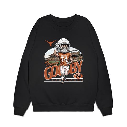 Texas - NCAA Football : Trevor Goosby - Individual Caricature Premium Crewneck Sweatshirt-0