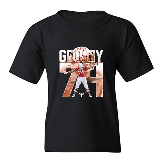 Texas - NCAA Football : Trevor Goosby - Individual Collage Youth T-Shirt-0