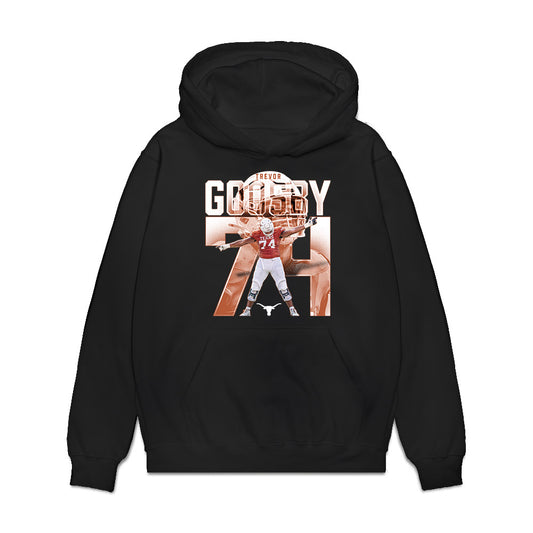 Texas - NCAA Football : Trevor Goosby - Individual Collage Premium Hooded Sweatshirt-0