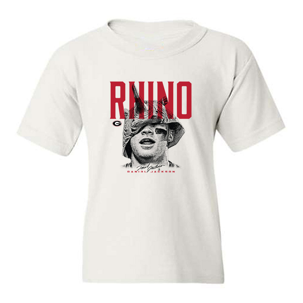 Georgia - NCAA Baseball : Daniel Jackson - Individual Caricature Youth T-Shirt-0