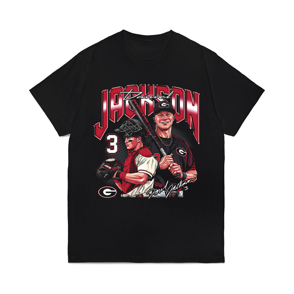 Georgia - NCAA Baseball : Daniel Jackson - Collage Comfort Colors T-Shirt-0