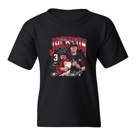 Georgia - NCAA Baseball : Daniel Jackson - Collage Youth T-Shirt-0