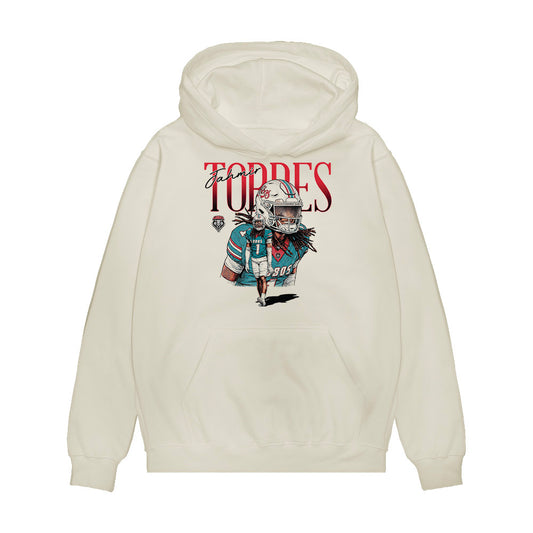 New Mexico - NCAA Football : Jahmir Torres - Caricature Premium Hooded Sweatshirt-0