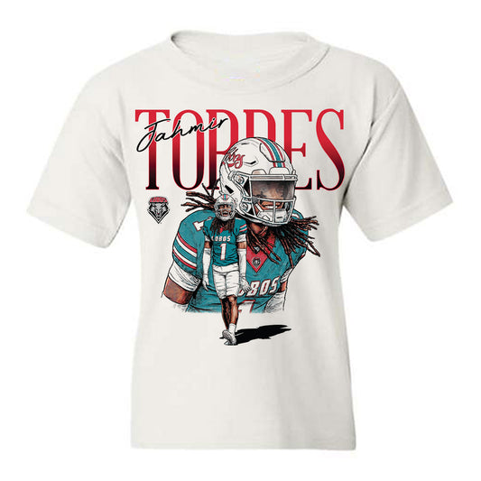 New Mexico - NCAA Football : Jahmir Torres - Caricature Youth T-Shirt-0