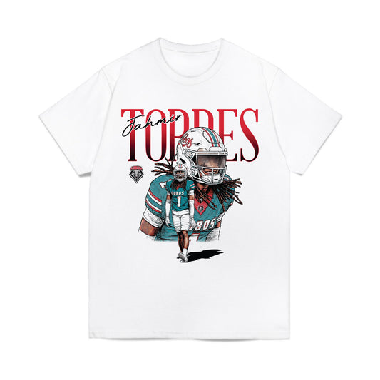 New Mexico - NCAA Football : Jahmir Torres - Caricature Comfort Colors T-Shirt-0