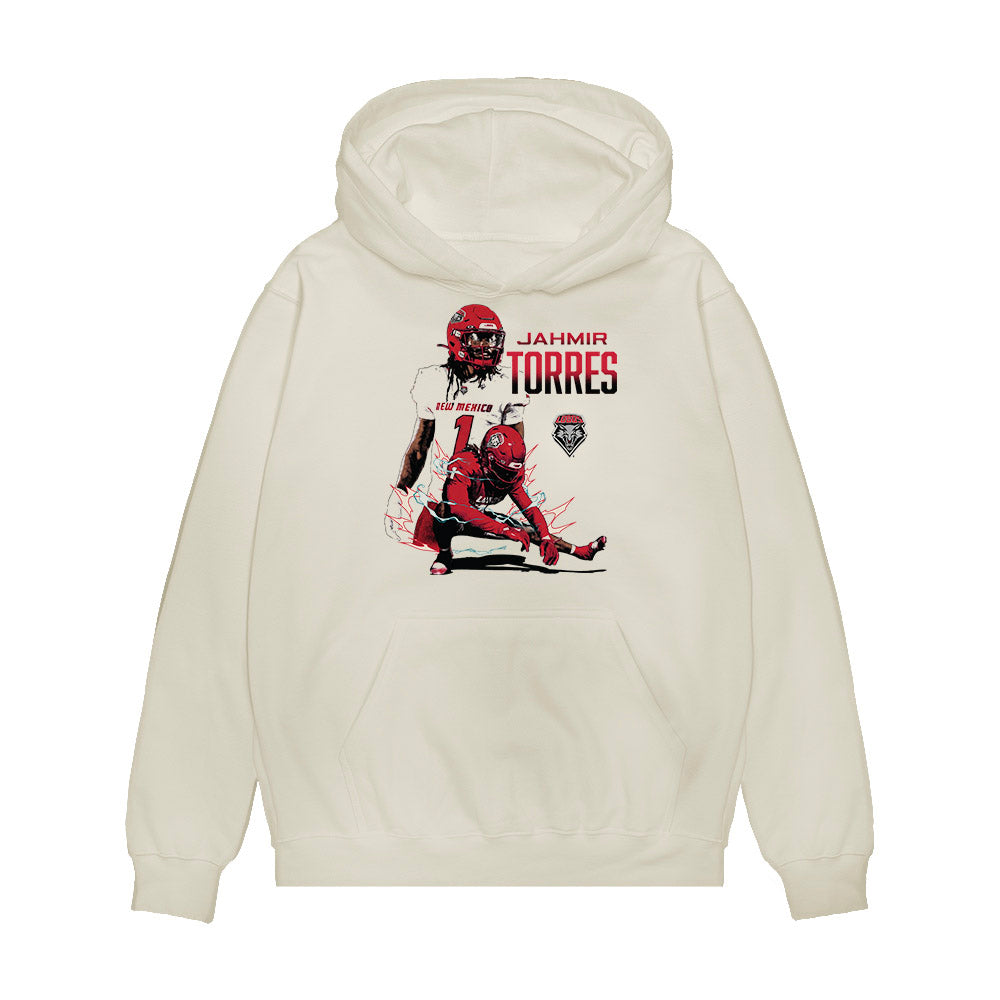 New Mexico - NCAA Football : Jahmir Torres - Collage Premium Hooded Sweatshirt-0