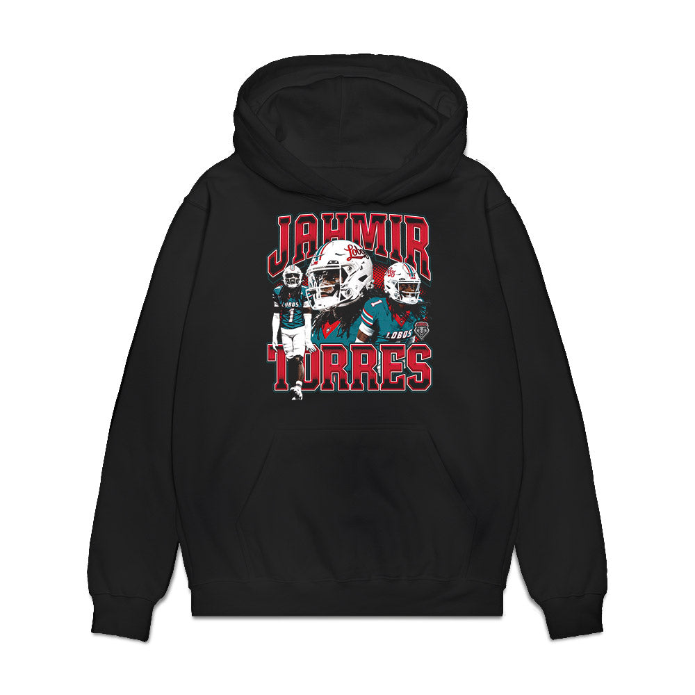 New Mexico - NCAA Football : Jahmir Torres - Individual Collage Premium Hooded Sweatshirt-0