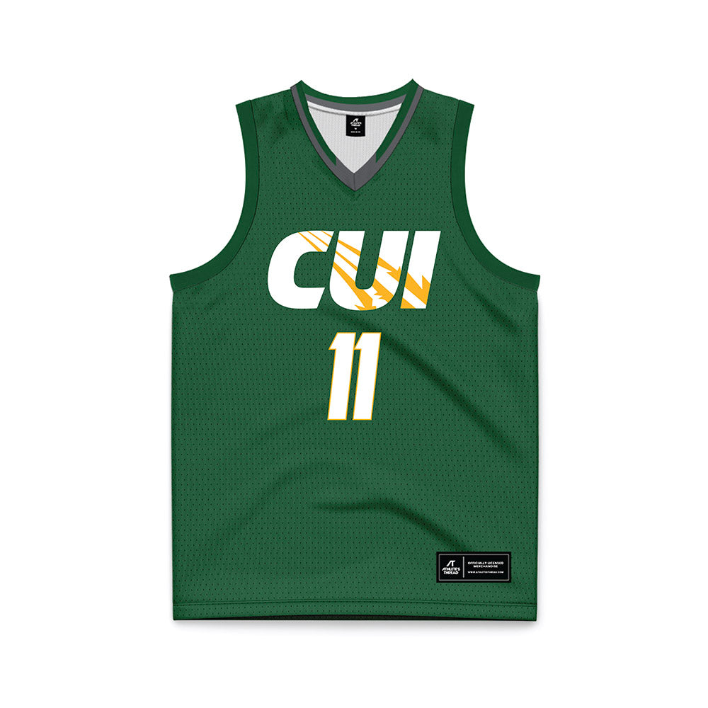 CUI - NCAA Women's Basketball : Asia Darcuiel - Green Basketball Jersey-0