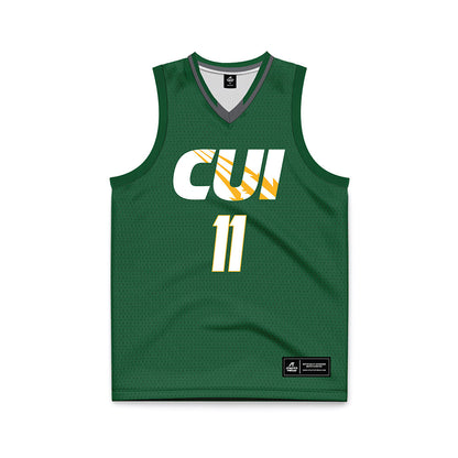 CUI - NCAA Women's Basketball : Asia Darcuiel - Green Basketball Jersey-0