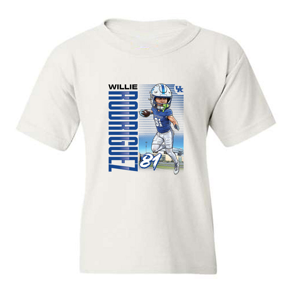 Kentucky - NCAA Football : Willie Rodriguez - Caricature Youth T-Shirt-0