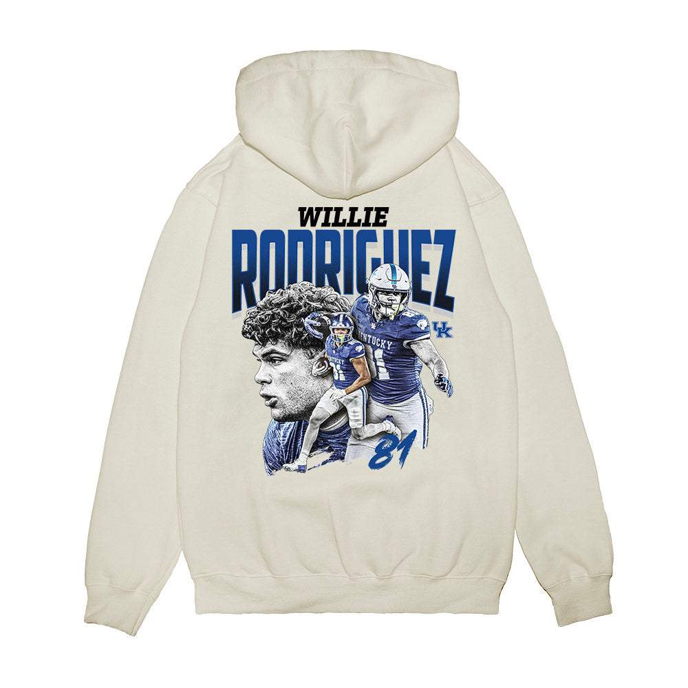 Kentucky - NCAA Football : Willie Rodriguez - Collage Premium Hooded Sweatshirt-1