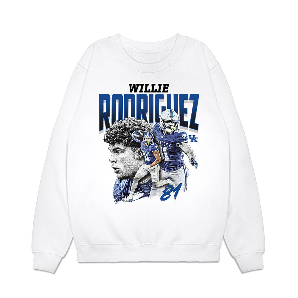 Kentucky - NCAA Football : Willie Rodriguez - Collage Premium Crewneck Sweatshirt-0