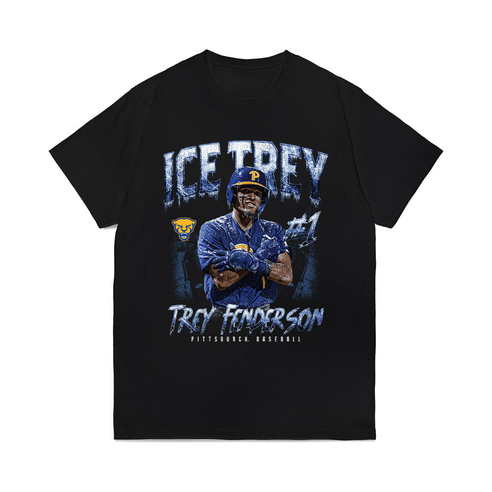 Pittsburgh - NCAA Baseball : Trey Fenderson - Individual Collage Comfort Colors T-Shirt-0