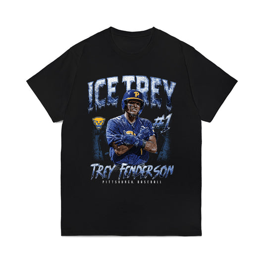 Pittsburgh - NCAA Baseball : Trey Fenderson - Individual Collage Comfort Colors T-Shirt-0