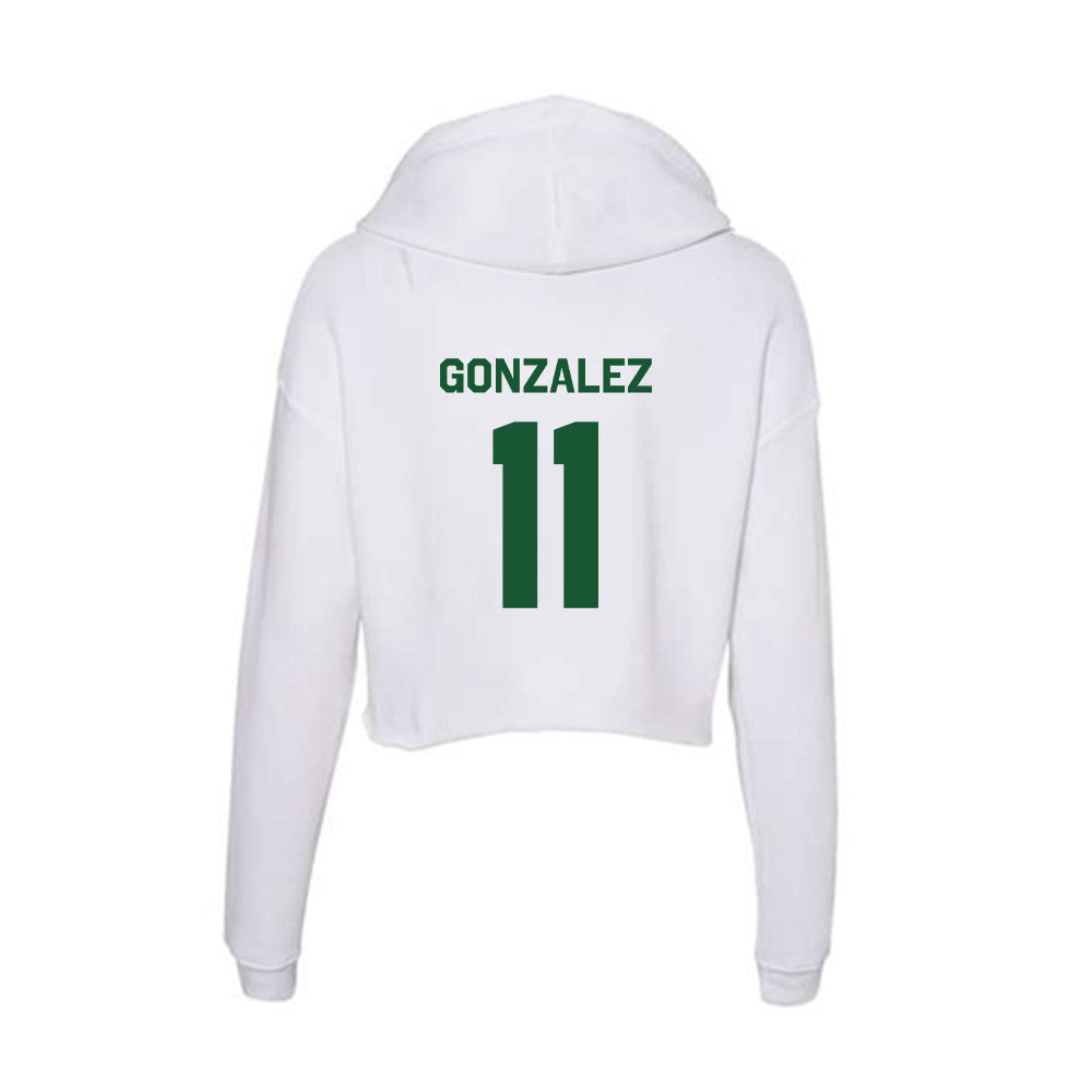 CUI - NCAA Men's Volleyball : Cage Gonzalez - Classic Shersey Women's Crop Fleece Hooded Sweatshirt-1