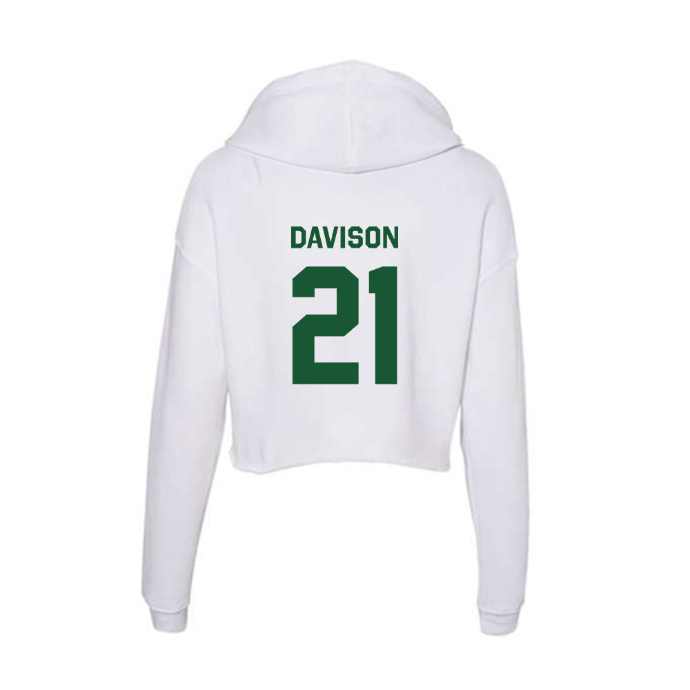 CUI - NCAA Men's Lacrosse : Asa Davison - Classic Shersey Women's Crop Fleece Hooded Sweatshirt-1