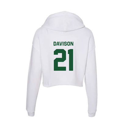 CUI - NCAA Men's Lacrosse : Asa Davison - Classic Shersey Women's Crop Fleece Hooded Sweatshirt-1