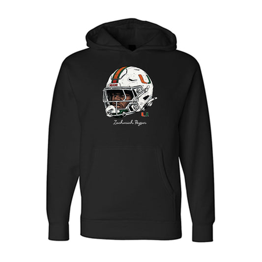Miami - NCAA Football : Zechariah Poyser - Graphic Hooded Pullover Sweatshirt-0