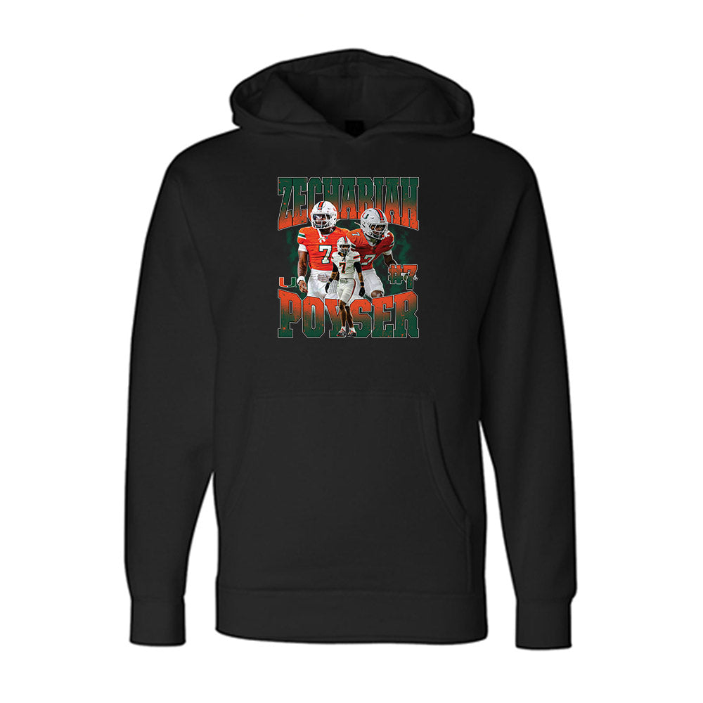 Miami - NCAA Football : Zechariah Poyser - Individual Collage Hooded Pullover Sweatshirt-0