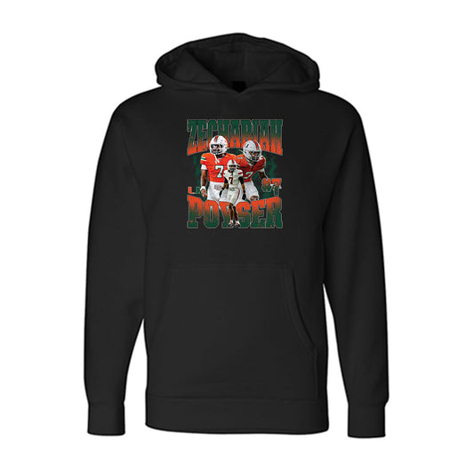 Miami - NCAA Football : Zechariah Poyser - Individual Collage Hooded Pullover Sweatshirt-0