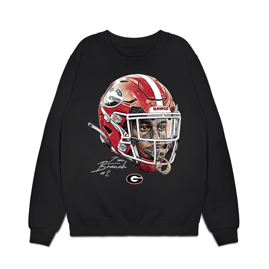 Georgia - NCAA Football : Zion Branch - Game Face Premium Crewneck Sweatshirt-0