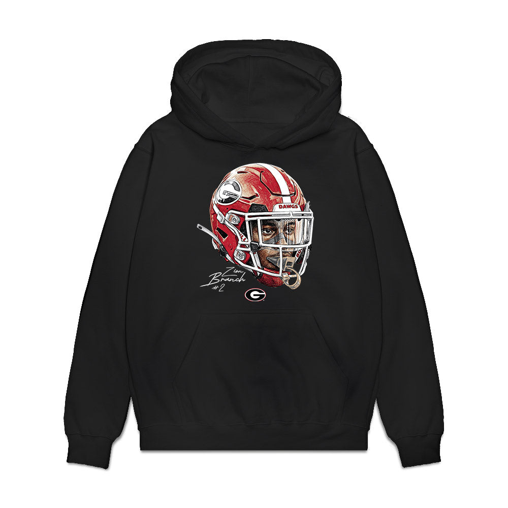 Georgia - NCAA Football : Zion Branch - Game Face Premium Hooded Sweatshirt-0
