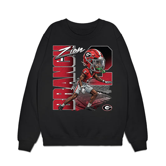 Georgia - NCAA Football : Zion Branch - Caricature Premium Crewneck Sweatshirt-0