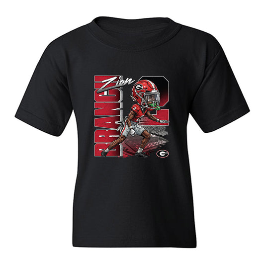 Georgia - NCAA Football : Zion Branch - Caricature Youth T-Shirt-0