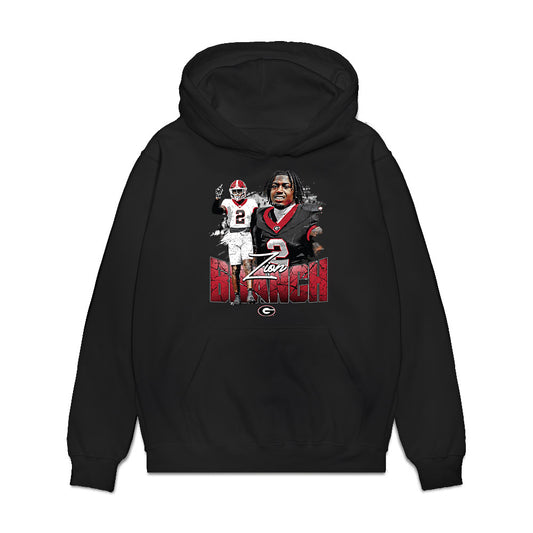 Georgia - NCAA Football : Zion Branch - Collage Premium Hooded Sweatshirt-0