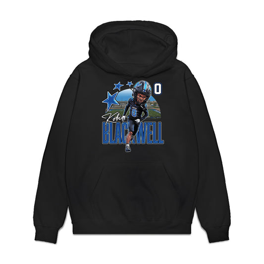 Buffalo - NCAA Football : Kobi Blackwell - Caricature Premium Hooded Sweatshirt-0