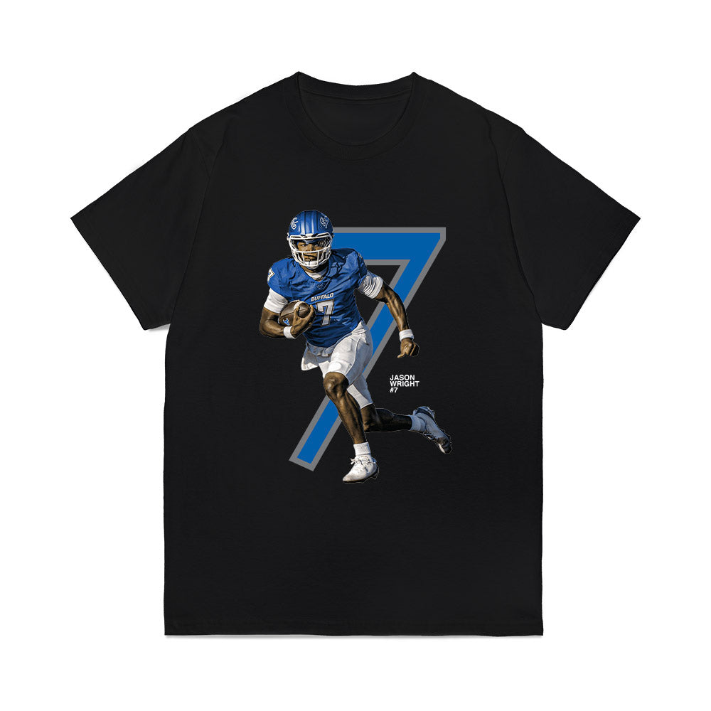 Buffalo - NCAA Football : Jason Wright - Breakthrough Series Comfort Colors T-Shirt-0