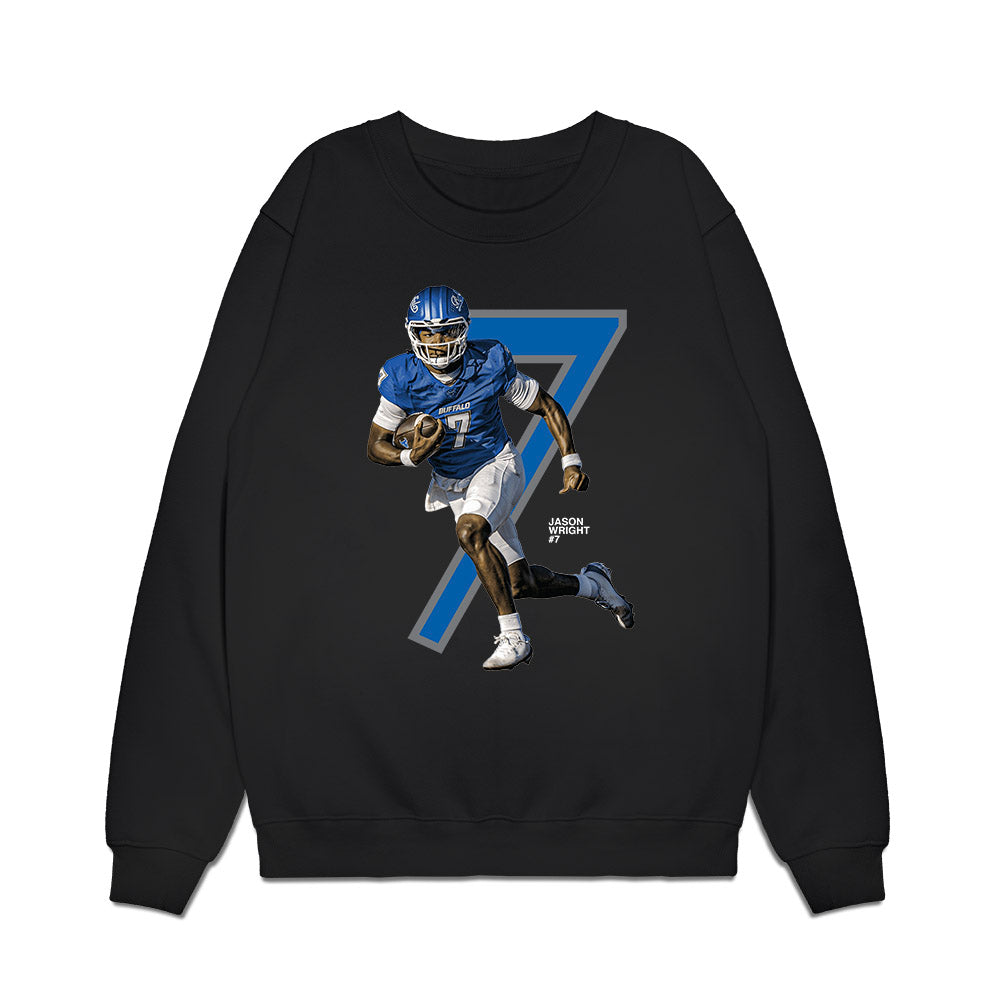 Buffalo - NCAA Football : Jason Wright - Breakthrough Series Premium Crewneck Sweatshirt-0