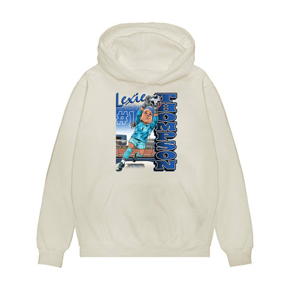 Buffalo - NCAA Womens Soccer : Lexie Thompson - Caricature Premium Hooded Sweatshirt-0