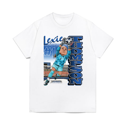 Buffalo - NCAA Womens Soccer : Lexie Thompson - Caricature Comfort Colors T-Shirt-0