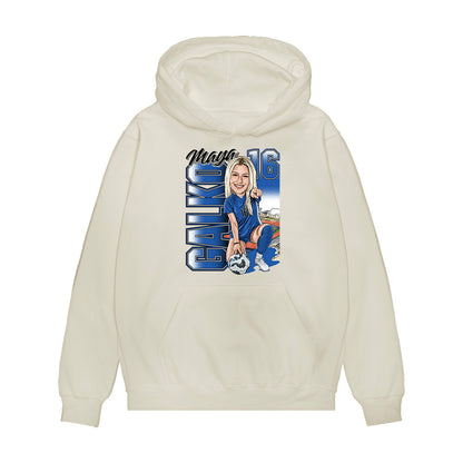 Buffalo - NCAA Womens Soccer : Maya Galko - Caricature Premium Hooded Sweatshirt-0