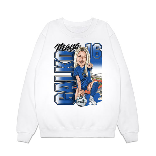 Buffalo - NCAA Womens Soccer : Maya Galko - Caricature Premium Crewneck Sweatshirt-0