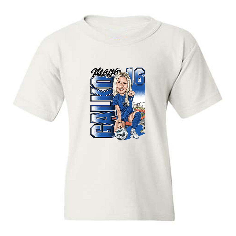 Buffalo - NCAA Womens Soccer : Maya Galko - Caricature Youth T-Shirt-0