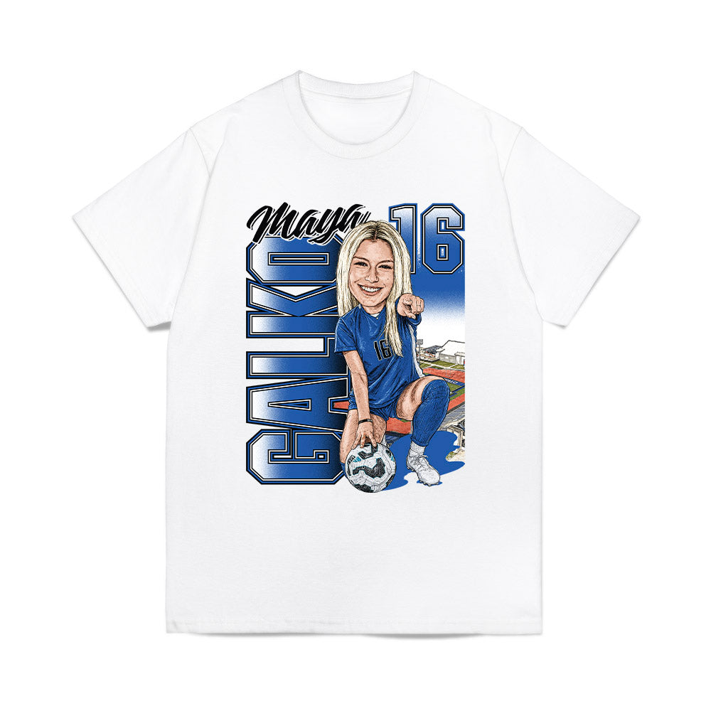 Buffalo - NCAA Womens Soccer : Maya Galko - Caricature Comfort Colors T-Shirt-0